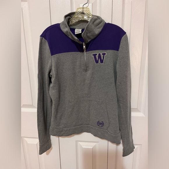 PINK Victoria's Secret Washington Huskies 1/4 Zip Medium - Picture 2 of 4